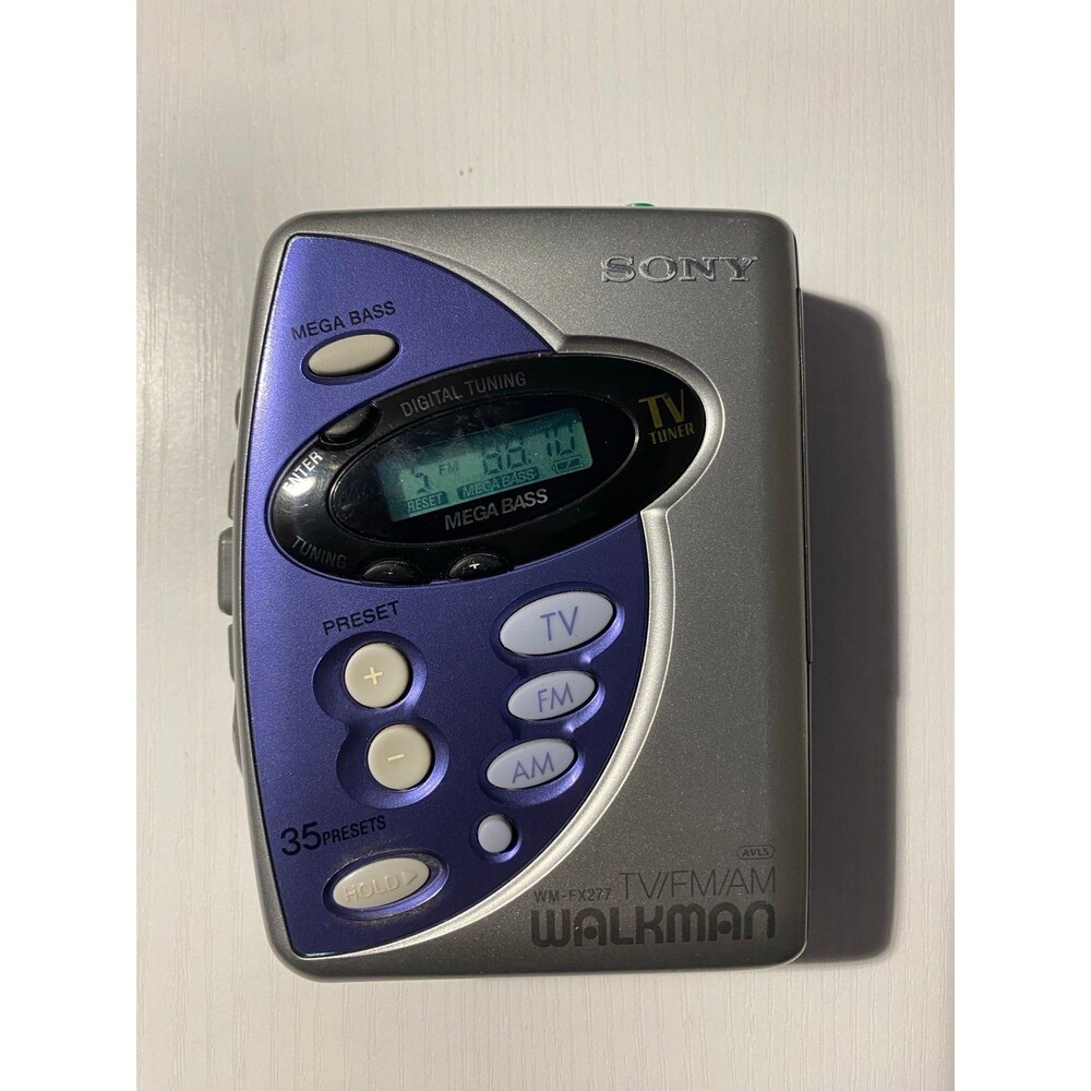 Sony Walkman WM-FX277 AM/FM Works - Play Button Needs Belt - Digital Tuning
